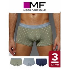 Трусы MARK FORMELLE Нижнее белье, комплект из 3 шт., размер M, зеленый, синий, серый