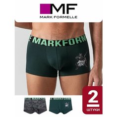 Трусы MARK FORMELLE нижнее белье, комплект из 2 шт., размер 3XL, зеленый, серый