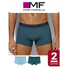 Трусы MARK FORMELLE нижнее белье, комплект из 2 шт., размер 3XL, бирюзовый, голубой