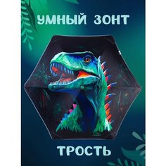 Зонт-трость Под дождем, оранжевый, зеленый, голубой, черный