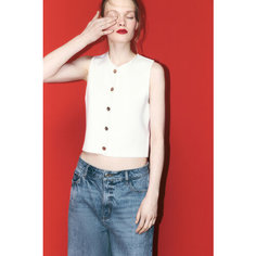 Жилет Befree Mix&Match, размер M, молочный
