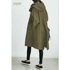 Тренчкот SYJWY, размер 5XL, зеленый