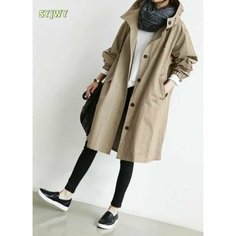 Тренчкот SYJWY, размер 5XL, Khaki