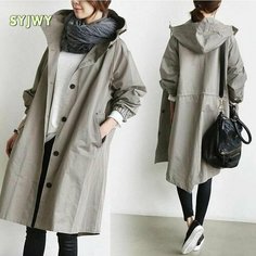 Тренчкот SYJWY, размер 5XL, light grey