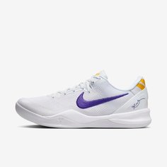 Кроссовки NIKE Kobe 8 Protro, размер 10 US, белый/желтый/фиолетовый
