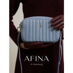 Сумка кросс-боди Afina 669, фактура зернистая, васильковый
