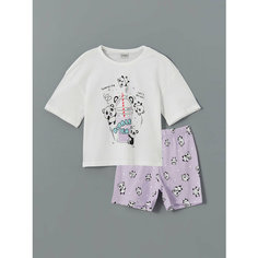 Пижама LC Waikiki, размер 5-6 лет, фиолетовый, белый