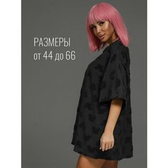Футболка LOVETEX.STORE Базовая коллекция, 1 шт., размер 56-66, серый, серый