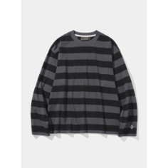 Лонгслив Uniform Bridge Stripe Border L/S Tee, размер L, , черный