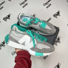 Кроссовки New Balance 327, размер 44 eu / 10 US / 28 см, светло-серый/голубой