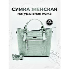 Сумка тоут , фактура под рептилию, зеленый Zavarbas 18
