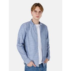 Рубашка COLINS Regular Fit, размер S, индиго
