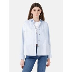 Рубашка COLINS Regular Fit, размер L, голубой