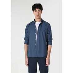 Рубашка COLINS Slim Fit, размер S, темно-синий