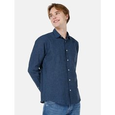 Рубашка COLINS Comfort Fit, размер S, темно-синий