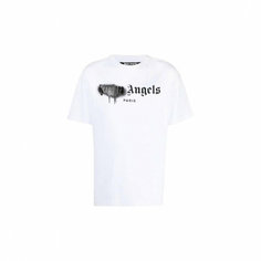 Футболка Palm Angels Sprayed Logo Tee, размер XL, white