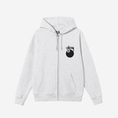 Худи Stussy 8 Ball Zip Hood, размер XL, , серый