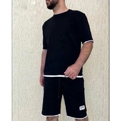 Костюм спортивный , размер 54, черный Нет бренда
