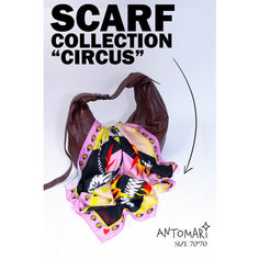 Платок ANTOMARI Circus для женщин,70х70 см, розовый