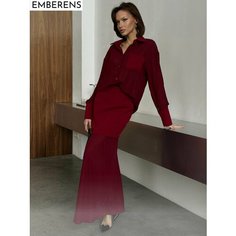 Костюм классический EMBERENS, размер 44, бордовый