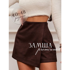 Юбка-шорты VerSense Classic, размер XL, коричневый Без бренда