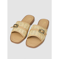 Шлёпанцы Arya Summer Straw, размер 37, бежевый