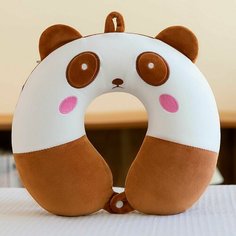 Подушка для шеи , 1 шт., размер XL, коричневый