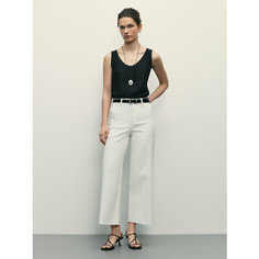 Джинсы кюлоты Zarina culottes, размер 2XS (RU 40), белый