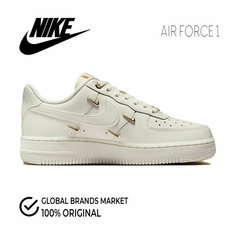 Кроссовки NIKE Air Force 1, полнота D, размер 35.5 EU, бежевый