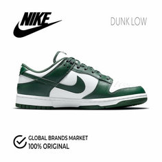 Кроссовки NIKE Dunk Low, полнота F (EU)/ на среднюю стопу, размер 40.5 EU, зелeный
