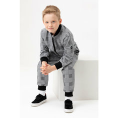 Брюки спортивные crockid КР 400805-1/св.серый меланж,костюмная клетка к546, размер 64/128, серый