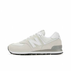 Кроссовки New Balance 574, полнота F (EU)/ на среднюю стопу, размер 9.5US 43EU 42RU 27.5СМ, бежевый, серый, белый