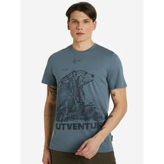 Футболка OUTVENTURE Travel Mens Graphic SS T-shirt, размер 56/58, петроль