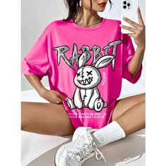 Футболка, размер ONE SIZE, розовый Нет бренда