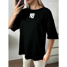 Футболка, размер ONE SIZE, черный Нет бренда
