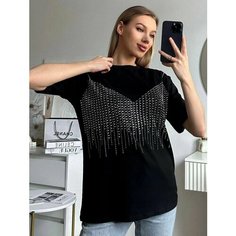 Футболка, размер ONE SIZE, черный Нет бренда