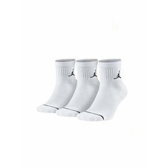 Носки NIKE Jordan Everyday Max, комплект, 3 пары, размер 42-46 EU (26-28 cm), белый