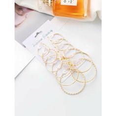 Серьги конго Shinesy, золотой