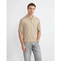 Поло Gloria Jeans GJ BLACK, размер XS (40-42), бежевый