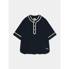 Футболка ANGLAN Baseball Half Open, размер One size, navy