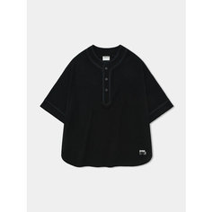 Футболка ANGLAN Baseball Half Open, размер One size, black