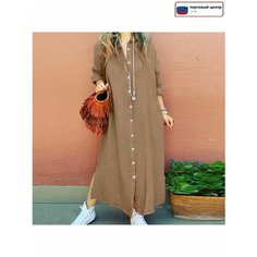 Платье , размер INT M, песочный Нет бренда