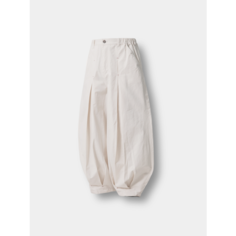 Брюки ANGLAN Unbalance Long Tuck, размер One size, ivory