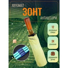 Смарт-зонт Boorsada, зеленый/коричневый