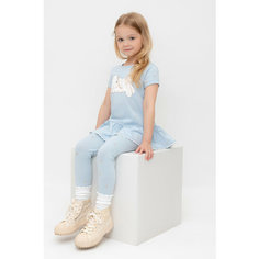 Легинсы crockid КР 4074/голубой,любимые ромашки к563, размер 52/92, голубой