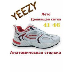 Кроссовки Bona Весна-лето 2024, размер 44, белый-красный