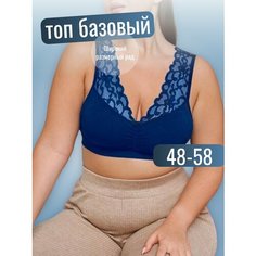 Топ для кормящих мам, 1 шт., размер 48, cиний Нет бренда