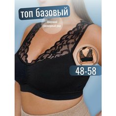Топ для кормящих мам, 1 шт., размер 48, черный Нет бренда