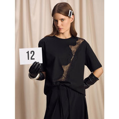 Футболка ZARINA ICONIC, размер XS (RU 42), черный