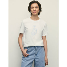 Футболка Zarina, размер 2XL (RU 52), белый
